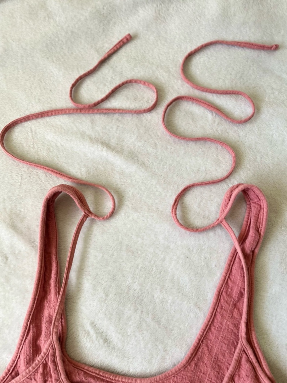 Free People Dusty Rose Textured Tie-Back Tank - Picture 4 of 5